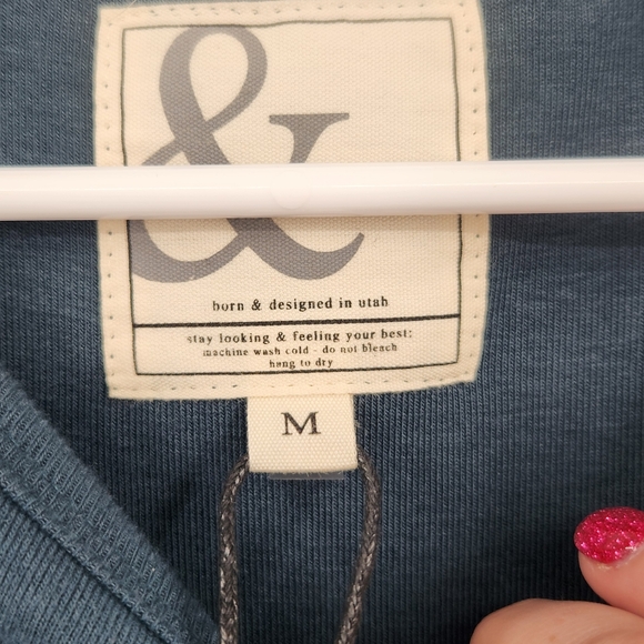 New Ampersand‎ Ave Back To Basics Midnight Blue Dress Medium - Picture 3 of 7